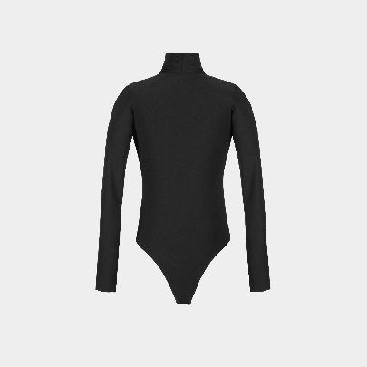 Picture of body suit turtle neck cut out