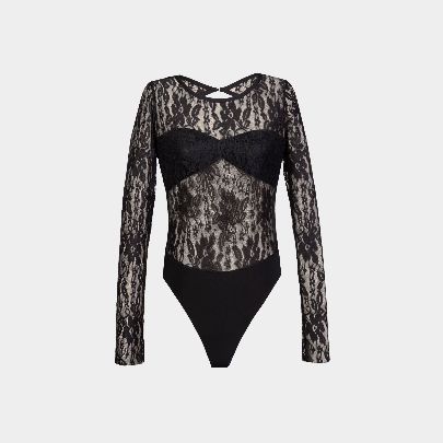 Picture of body suit lace back black