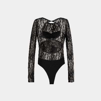 Picture of body suit lace back black