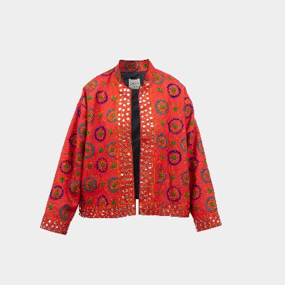 Picture of Red embroidered women's jacket