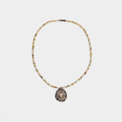 Picture of stone and shell necklace