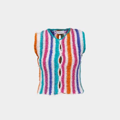 Picture of women's striped Mohair top