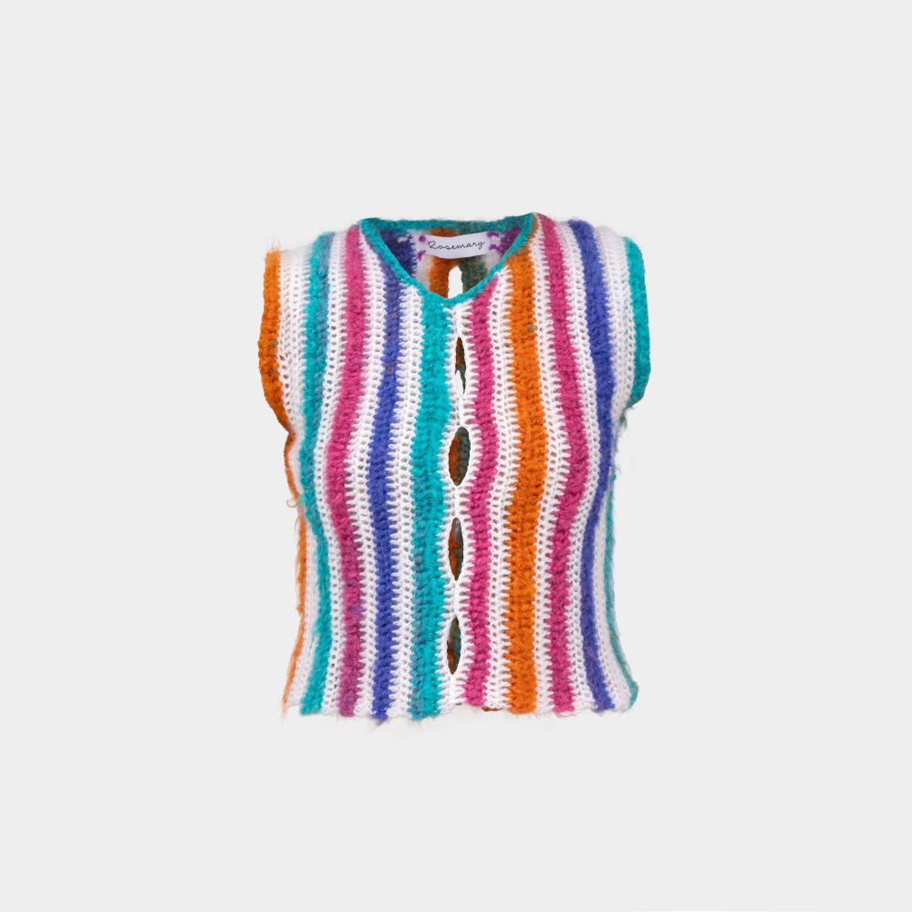 Picture of women's striped Mohair top