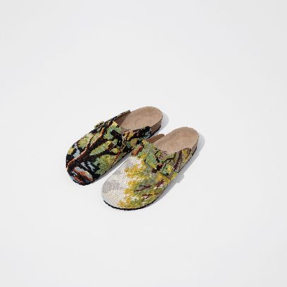 Picture of Grey Green Goblin Patterned Sandals