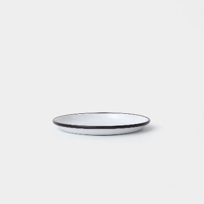 Picture of Round black White serving plate