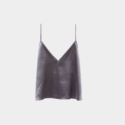 Picture of women's silver satin top