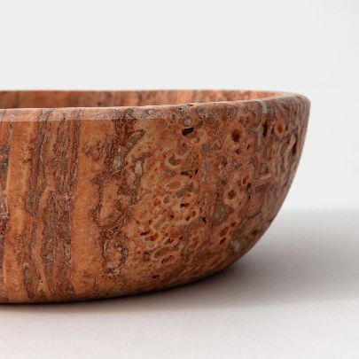 Picture of Brick travertine stone bowl