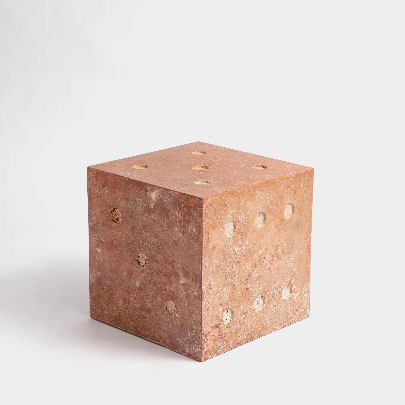 Picture of Table of Travertine Stone Dice