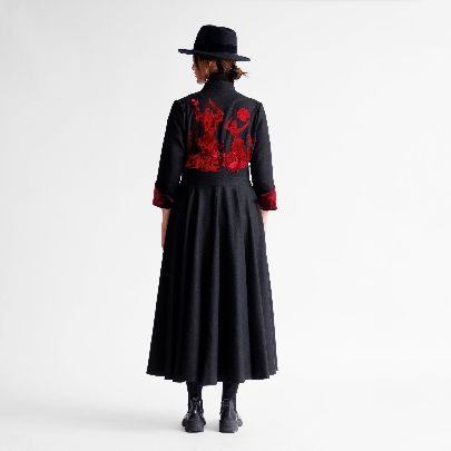 Picture of Ramesh velvet women's long coat