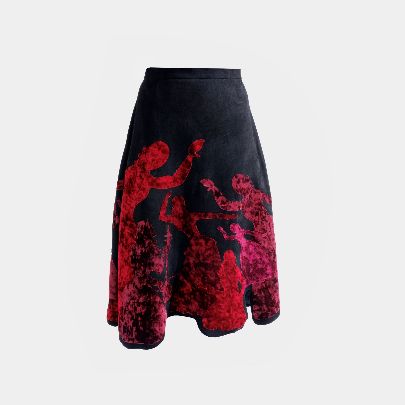 Picture of Women's long velvet skirt