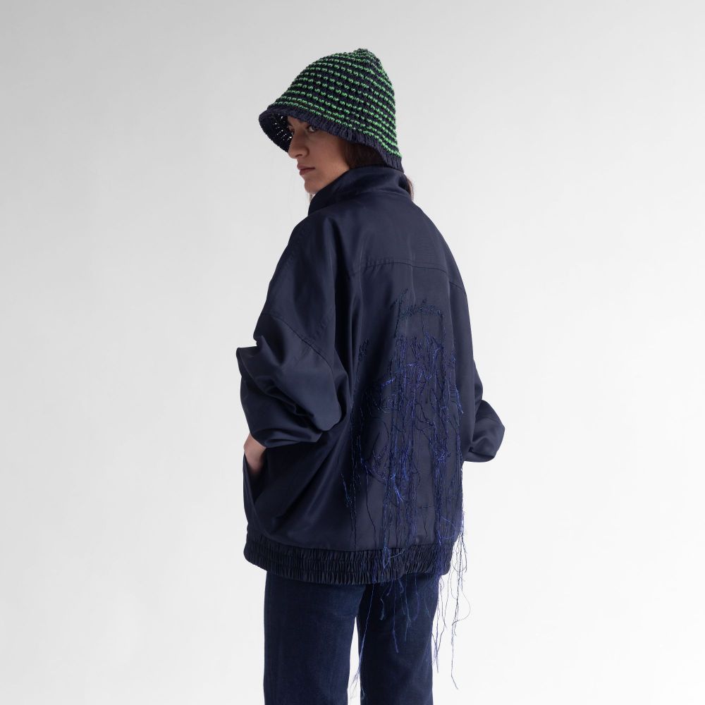 Picture of Rain bomber with embroidery