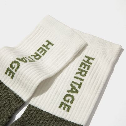 Picture of Dark Green and white cotton socks