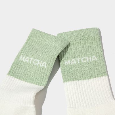 Picture of Green and white cotton socks