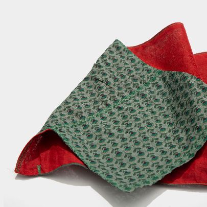 Picture of red green patterned scarf