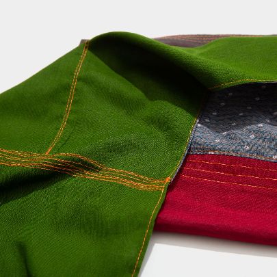 Picture of red-green patterned scarf