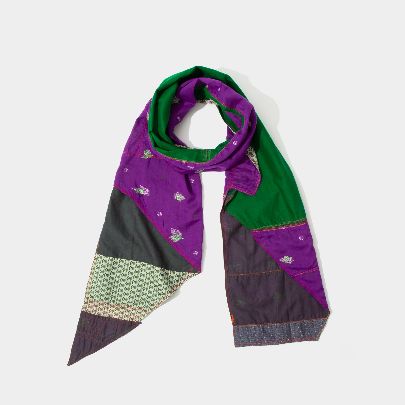 Picture of purple green patterned scarf