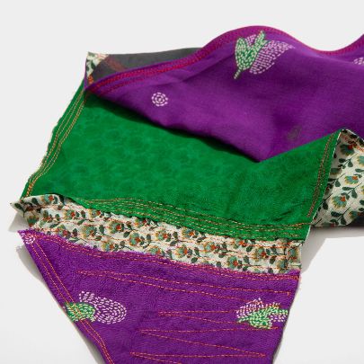 Picture of purple green patterned scarf