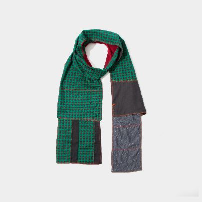 Picture of green gray double patterned Scarf