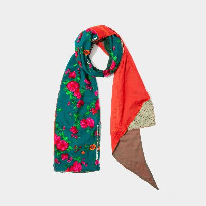 Picture of orange green floral Scarf