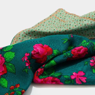 Picture of orange green floral Scarf