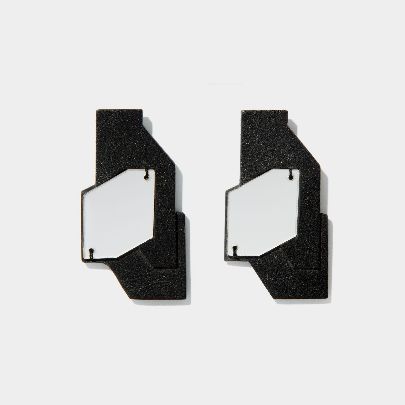 Picture of Leather earrings and Sekia mirror