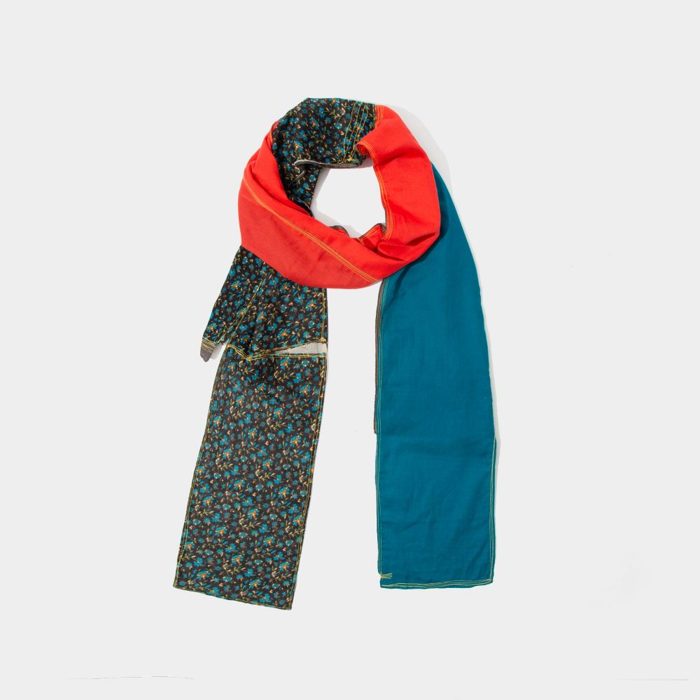 Picture of Orange blue double patterned Scarf