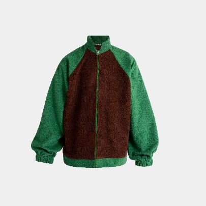 Picture of Dark green brown towel sweatshirt