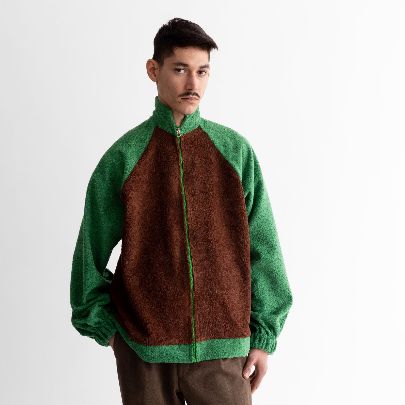 Picture of Dark green brown towel sweatshirt