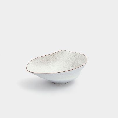 Picture of Big white ceramic deformed bowl