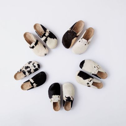 Picture of Simple Black and white Cow sandal