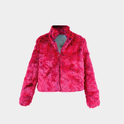 Picture of pink arrow fur coat