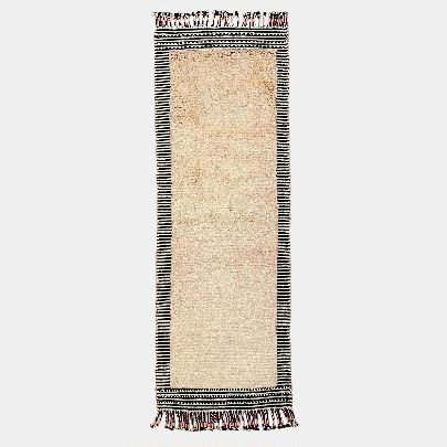 Picture of Black and white wool rug Gabra