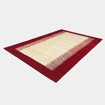 Picture of red and white wool rug tohi