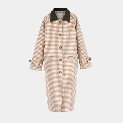 Picture of Cream checkered shark coat