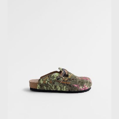 Picture of Sandal patterned Gobelin green gray