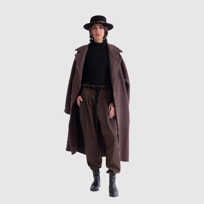 Picture of Brown herringbone coat