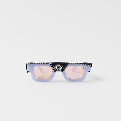 Picture of blue sunglasses eye heart