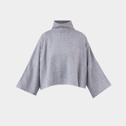 Picture of Women's cashmere blouse with ski collar