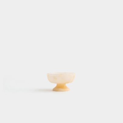 Picture of small alabaster base dish white