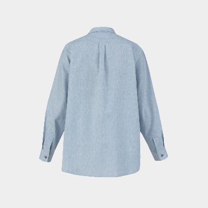 Picture of linen embroidered light blue shirt