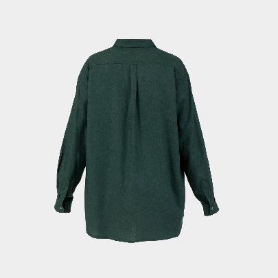 Picture of Dark green linen Embroidery shirt