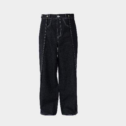 Picture of navy blue fish jeans