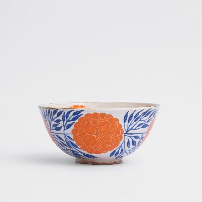 Picture of Orange glaze and clay bowls