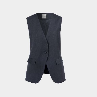 Picture of Black striped suit vest 