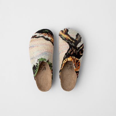 Picture of tapestry patterned sandal