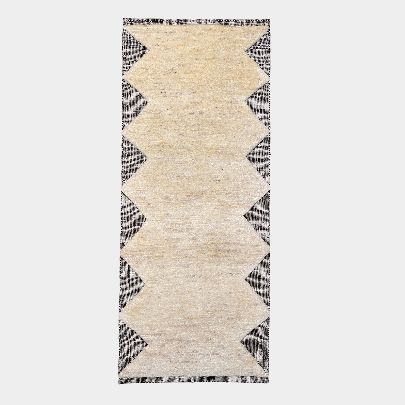 Picture of Gabriz Black White Wool Kilim  