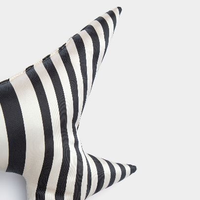 Picture of striped black and white cushion