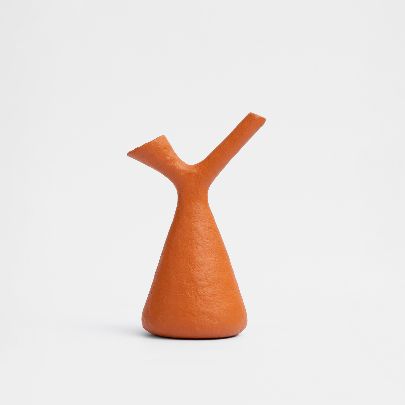 Picture of Orange papier-mâché vase