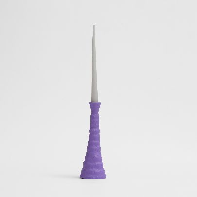 Picture of purple papier-mâché candlestick