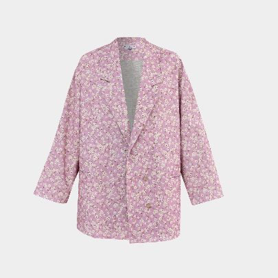 Picture of Women's Pink Cotton Floral Jacket